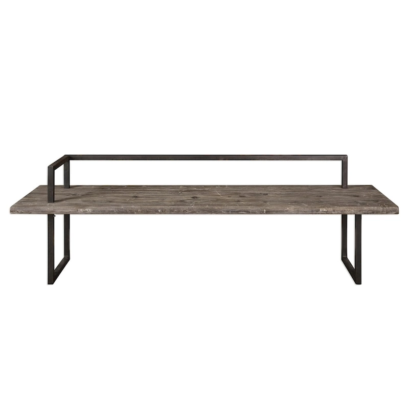 Uttermost Herbert Antique White Reclaimed Wood Bench