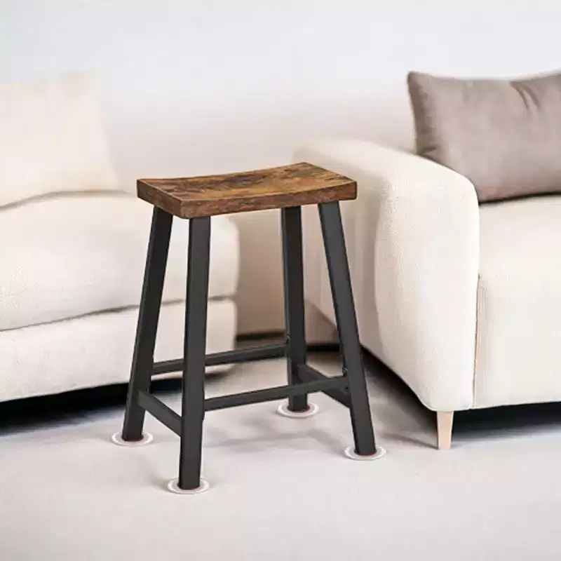 2 Pack Bar Stools, Bar Chairs, Kitchen Breakfast Bar Stools with Footrest, 23.6 Inches High