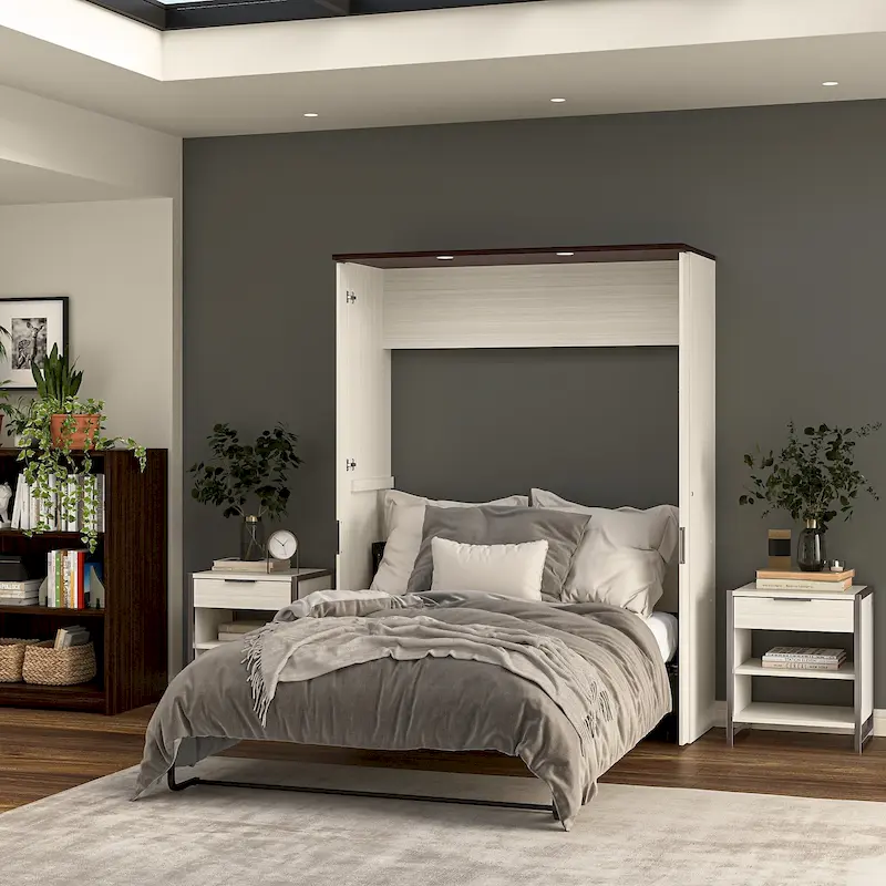 Lumina 61W Full Murphy Bed with Desk by Bestar