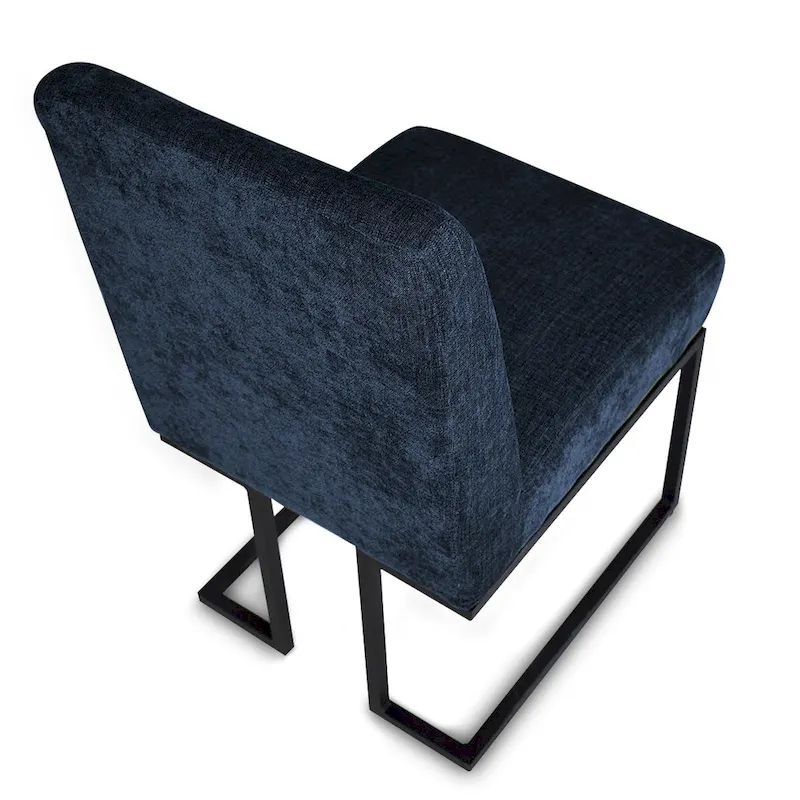 Dining Chair with Black Metal Legs (Set of 2)