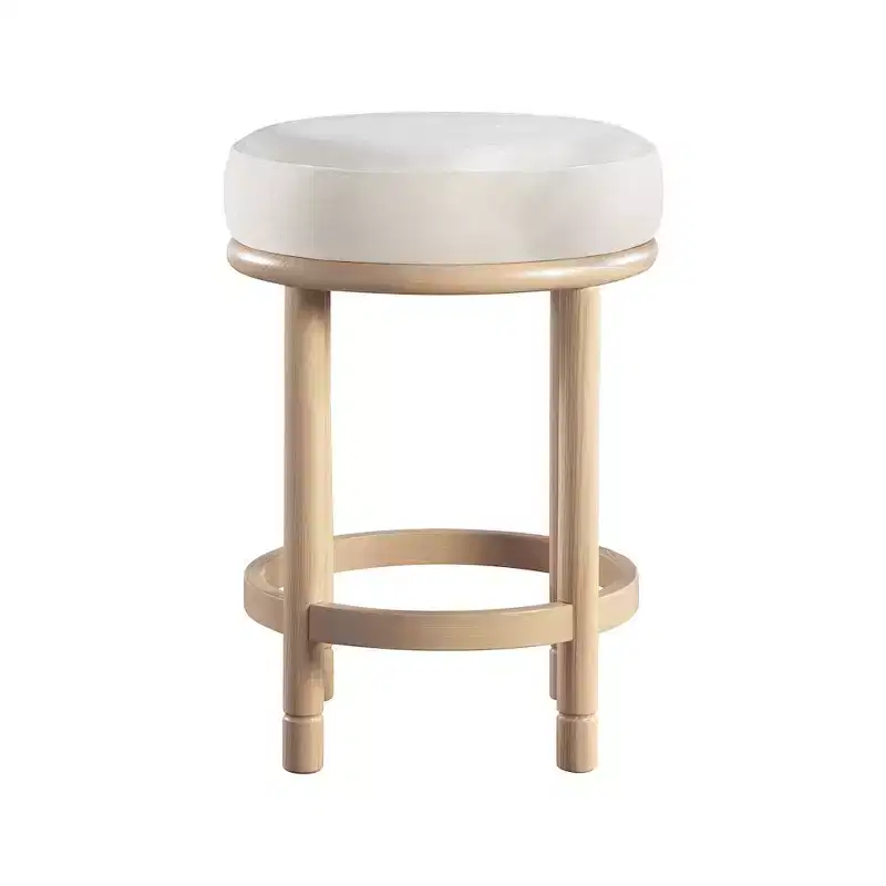 Meridian Furniture,Monette Cream Velvet Counter Stool