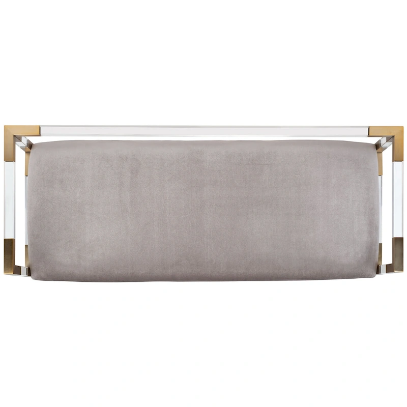 SAFAVIEH Couture Shakti Grey Acrylic Bench - 50Wx18Dx26H