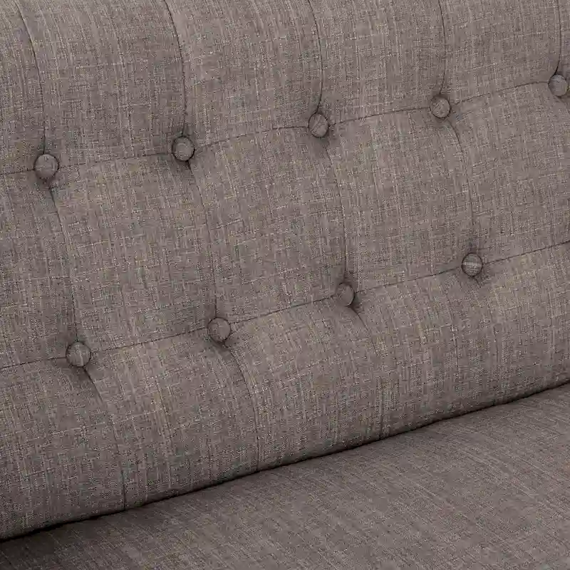 Carson Carrington Balestrand Mid-century Tufted Back Fabric Loveseat - N/A
