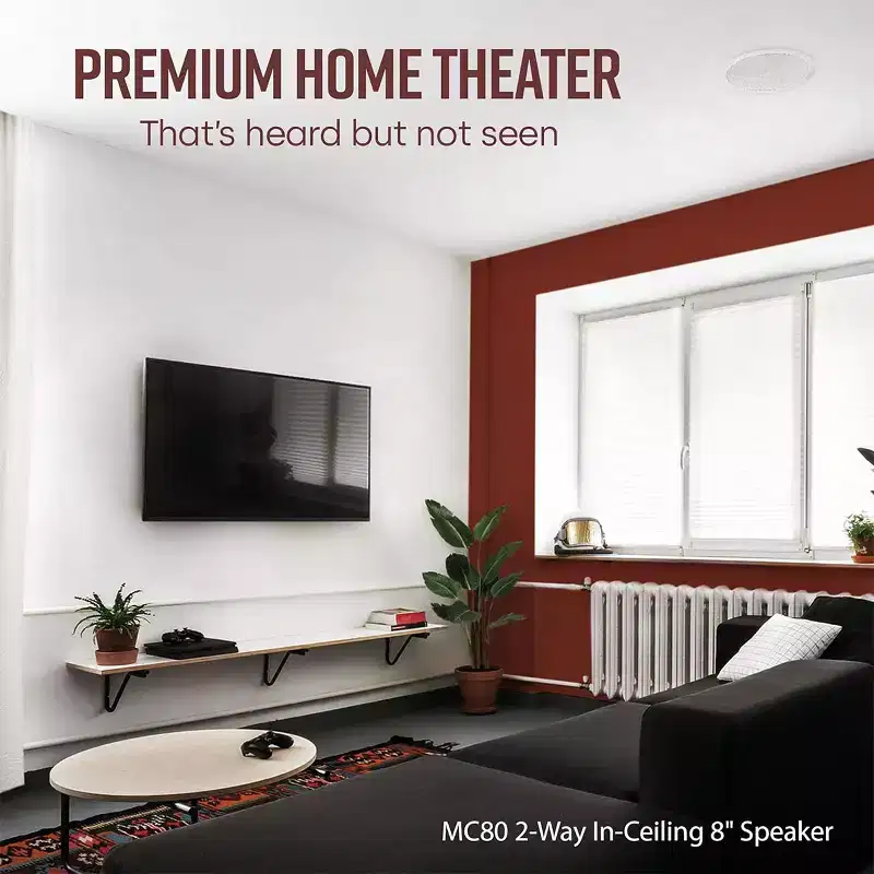 Polk Audio MC 80 8 Inch In Ceiling Speaker - Each (White)