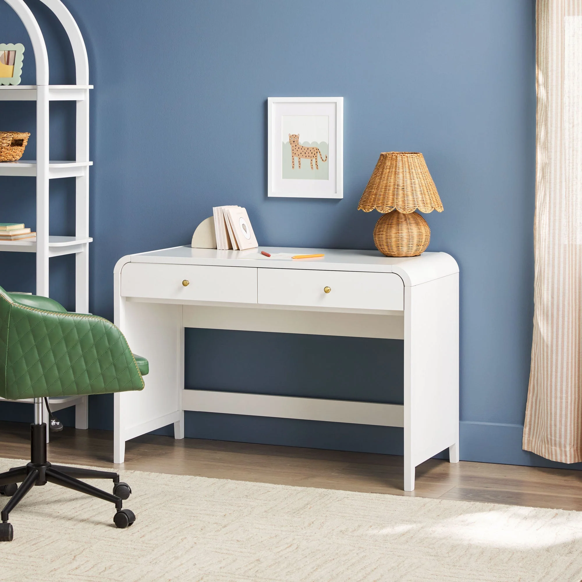 Zoey Modern Curve Design Writing Desk