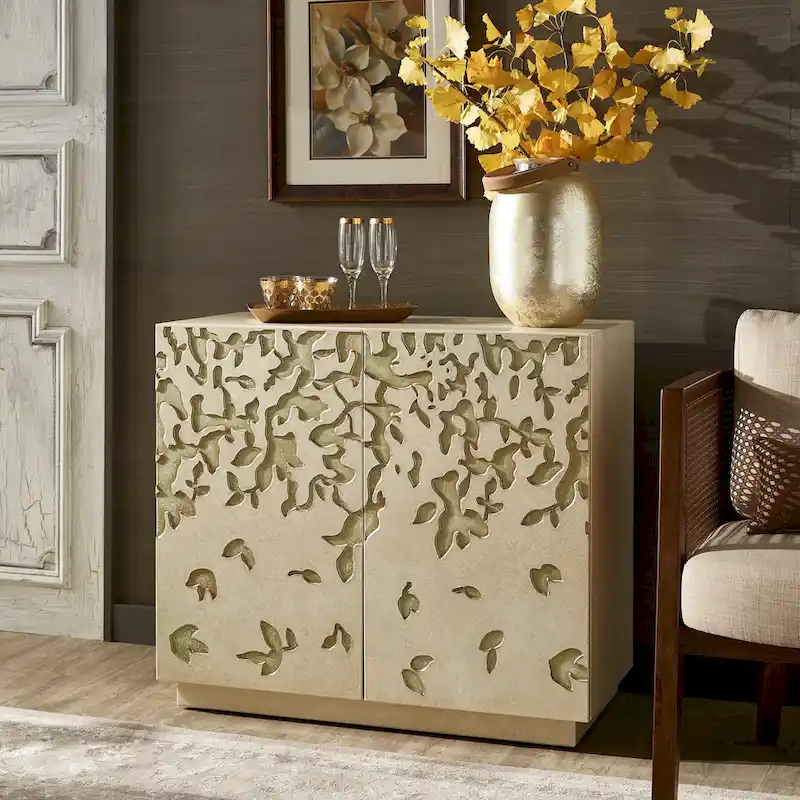 Emiri 35  Wide 2-Door Hand-Painted Accent Cabinet by iNSPIRE Q Bold