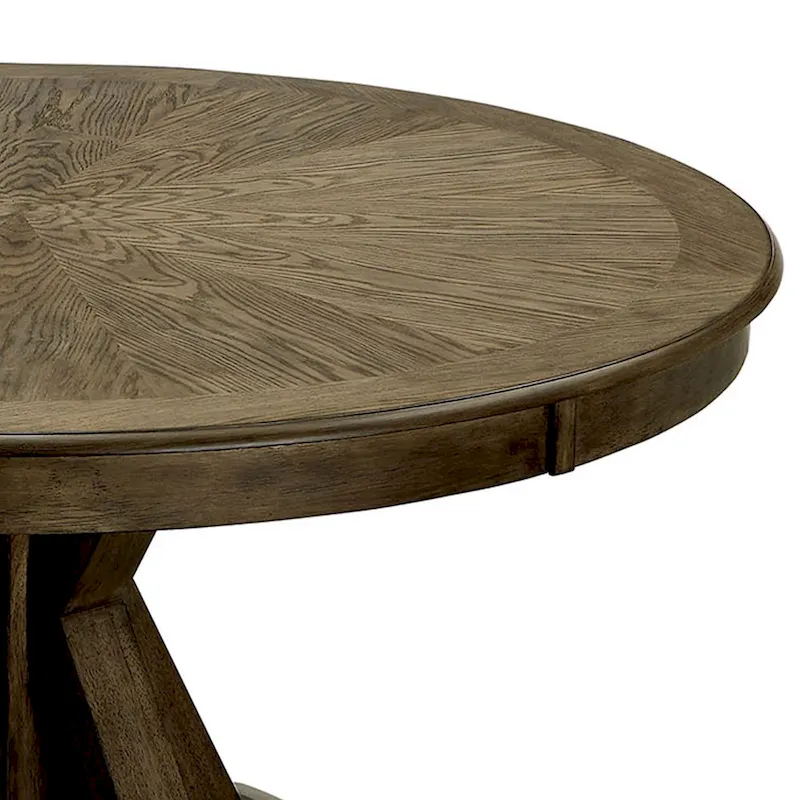 Round Dining Table with Pedestal Base