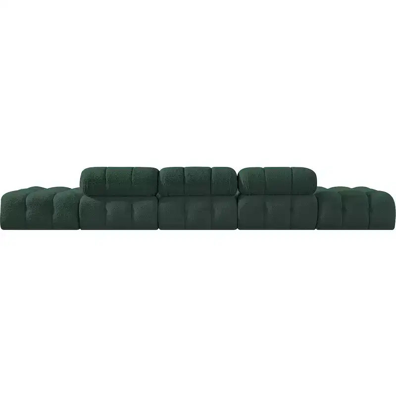 Meridian Furniture Ames 170 Boucle Fabric Upholstered 5pc. Modular Sofa