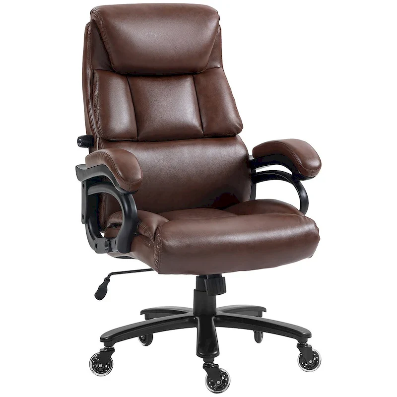 Vinsetto 400lbs Big and Tall Executive Office Chair, PU Leather Computer Desk Chair with Adjustable Height