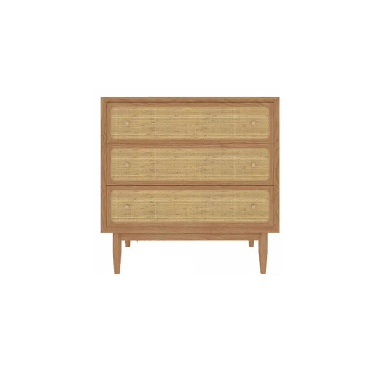 Tropical Wooden Dresser with Drawers and Gold Handles