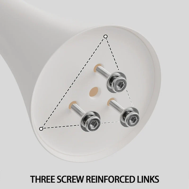 Modern 3-Piece Dining Set with Round Table & 2 High Back C-shaped Tube Chairs