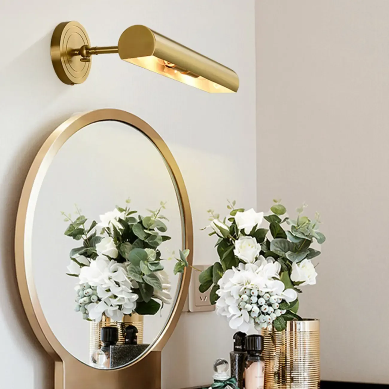 Modern Vintage Small Copper Gold Bath Vanity Light