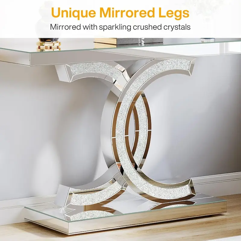 Console Table, Entryway Table with Geometric Legs, Sofa Table - 11.81  D x 39.37  W x 31.49  H