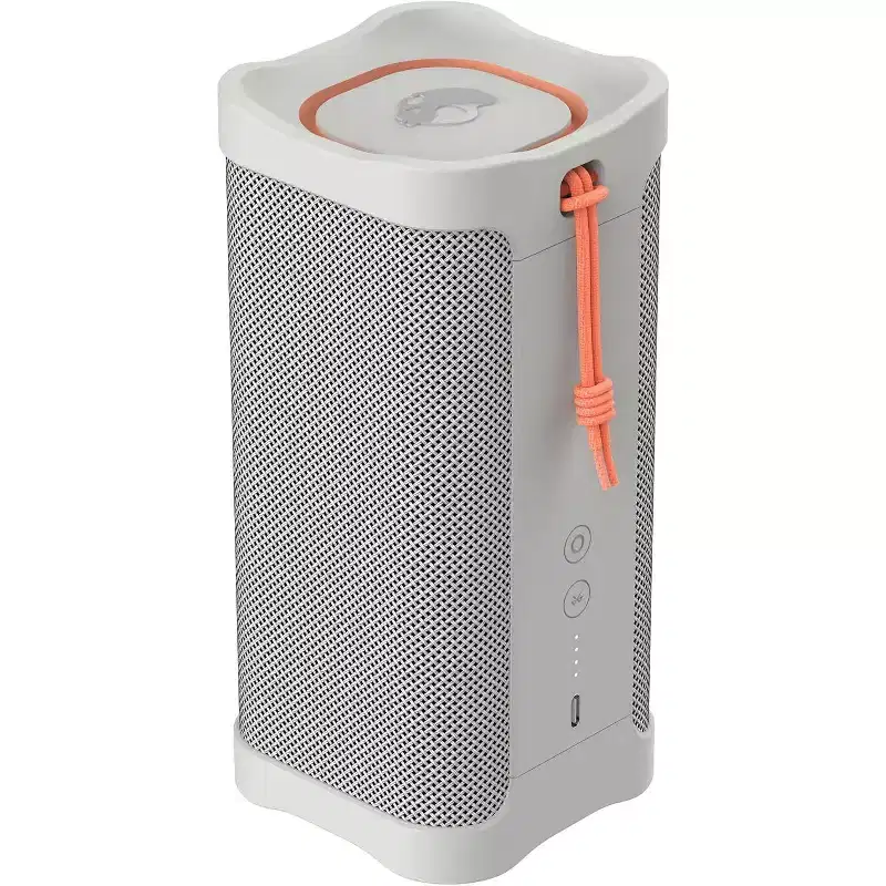 Skullcandy Terrain XL Wireless Bluetooth Speaker - IPX7 Waterproof Portable Speaker, 18 Hour Battery, Nylon Wrist Wrap, True Wireless Stereo, Bone