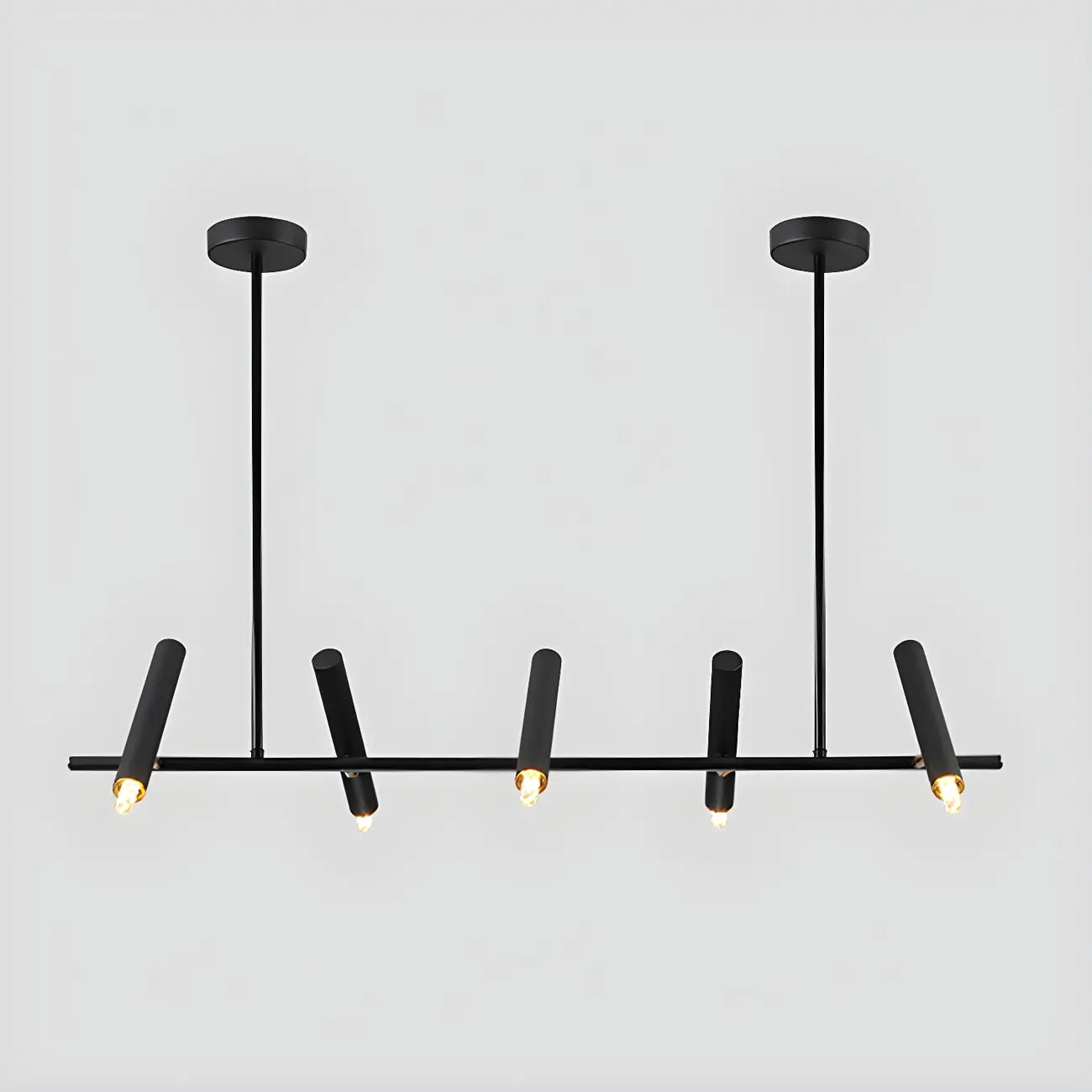 Modern Black Linear Island Pendant Light for Kitchen