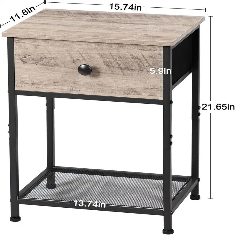 Small Bedroom Night Stands - 15.74 D x 11.8 W x 21.65 H