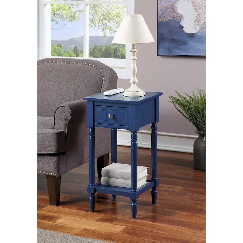Convenience Concepts French Country Khloe 1 Drawer Accent Table with Shelf