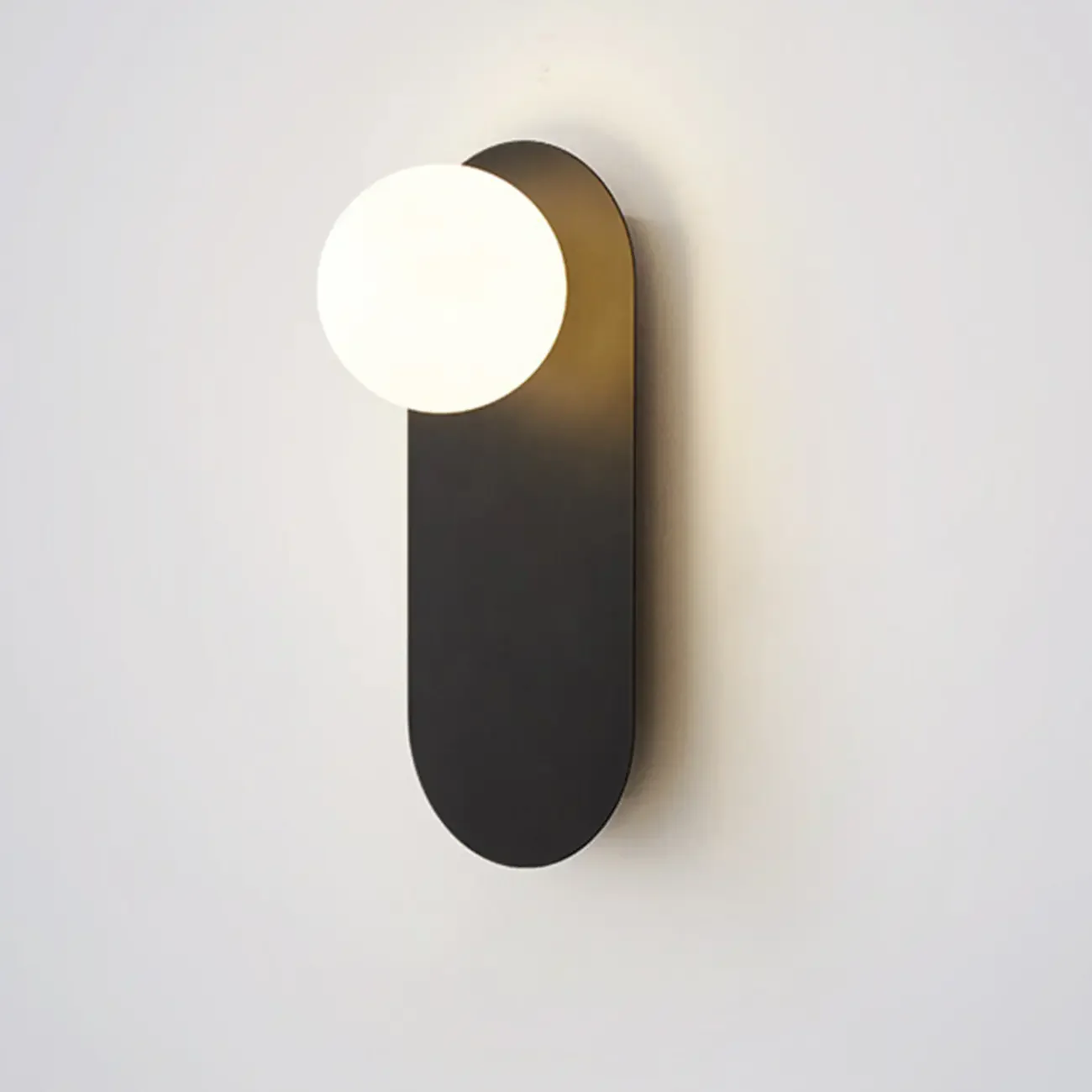 Minimalist G9 LED Wall Sconce Black Base for Bedroom