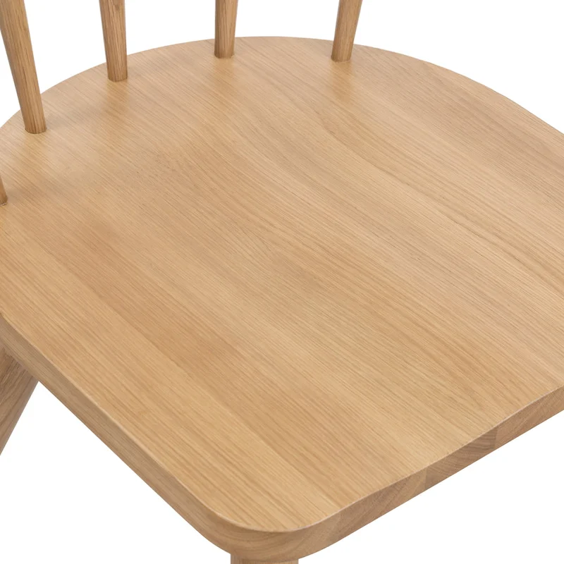 Hava Dining Chair - Solid Oak Wood with Spindle-Back