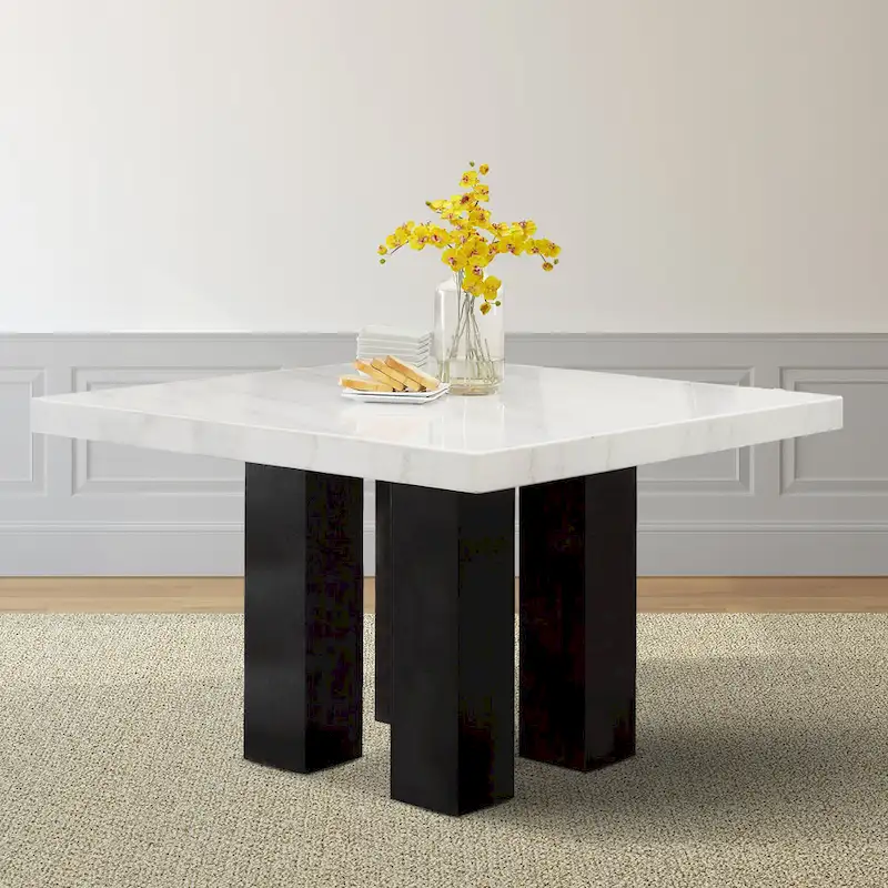 54-inch Square Standard Height Dining Table - White