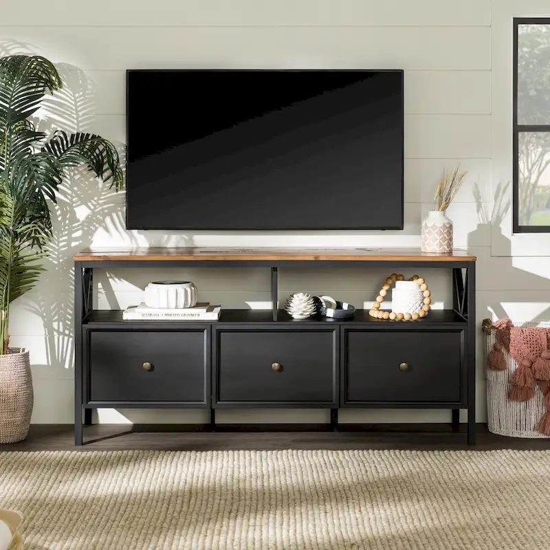 60-inch Rustic 3-Drawer TV Stand