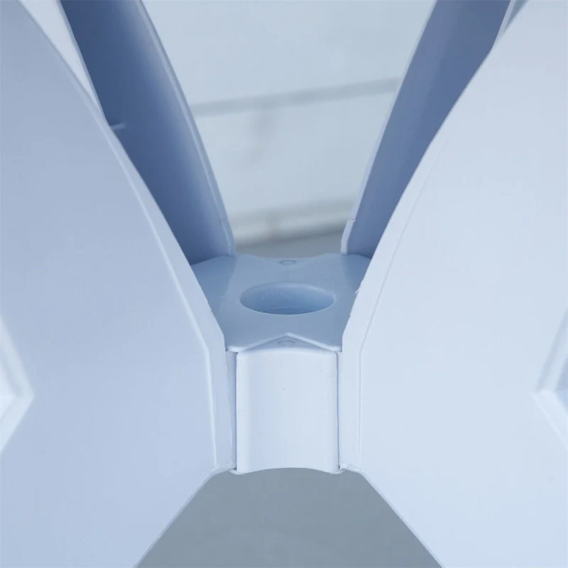 Outsunny Round Plastic Patio Table with Umbrella Hole,Dining Table