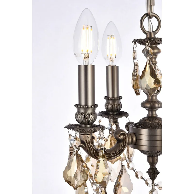 Elegant Lighting 9104D10-GT/RC Lillie 4 Light 10  Wide Crystal