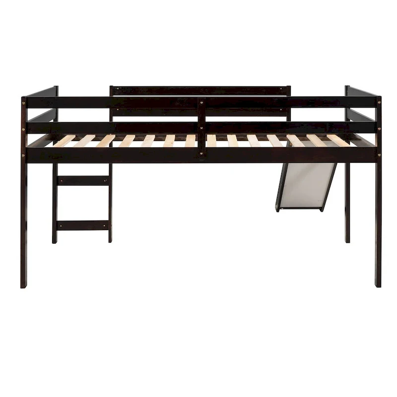 Loft Bed with Slide, Multifunctional Design, Twin