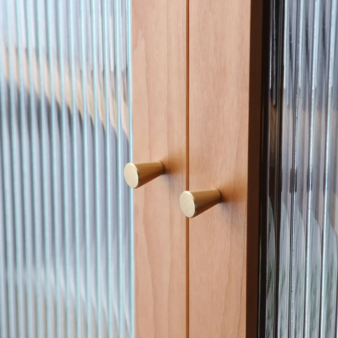 Narrow Modern Natural Wood 2-Drawer Bookcase