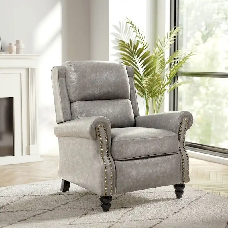 Modern Padded Seat Recliner Chair with PU Leather