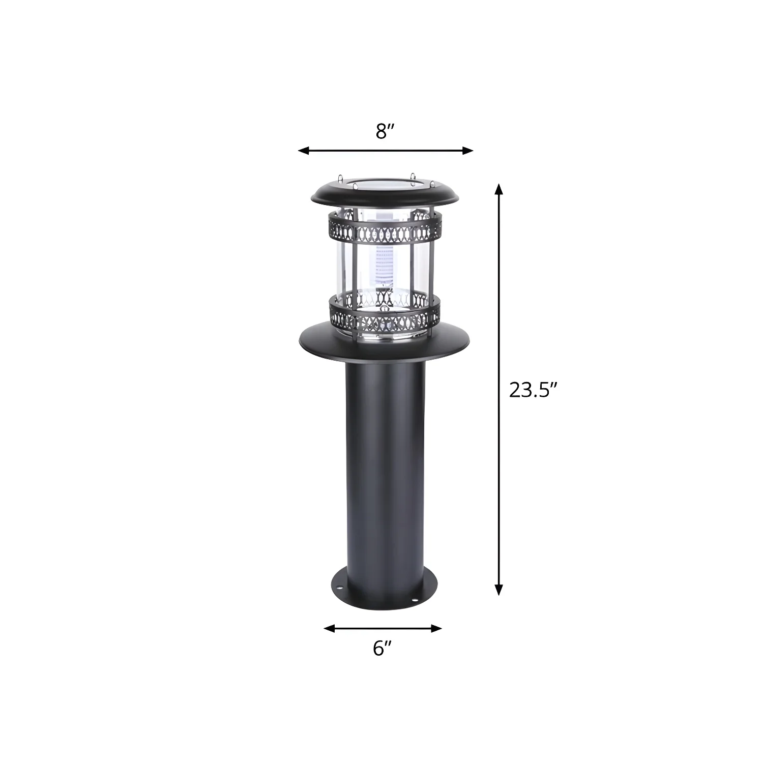 Cylinder Patio Solar Metal Landscape Lighting