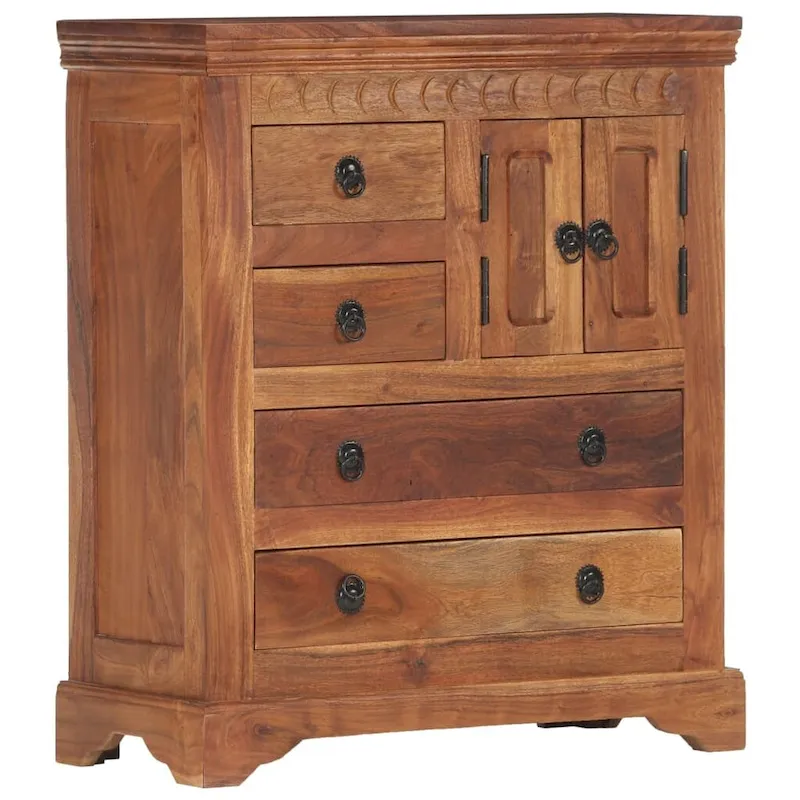 vidaXL Sideboard 24.4 x11.8 x29.5  Solid Acacia Wood