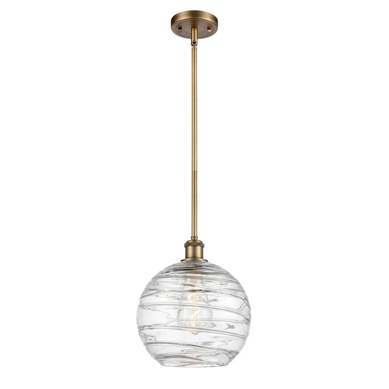 Innovations Lighting Athens Deco Swirl - 1 Light 10  Stem Hung Mini Pendant