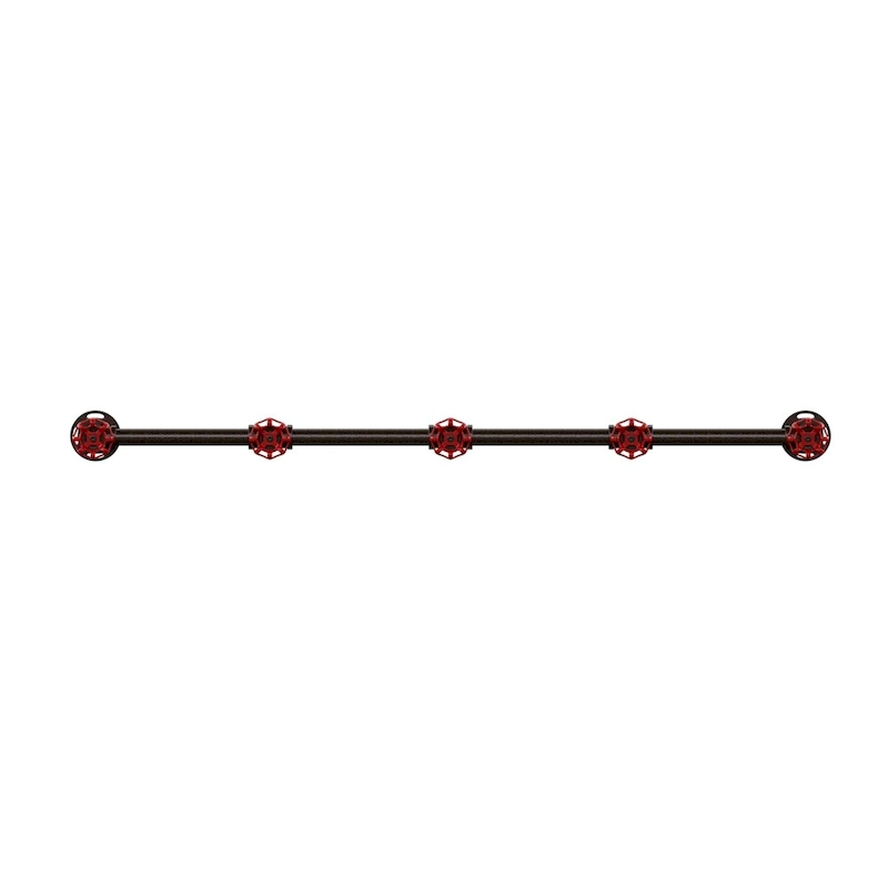 Cambria Industrial Sand Black Wall Coat Rack by Furniture of America