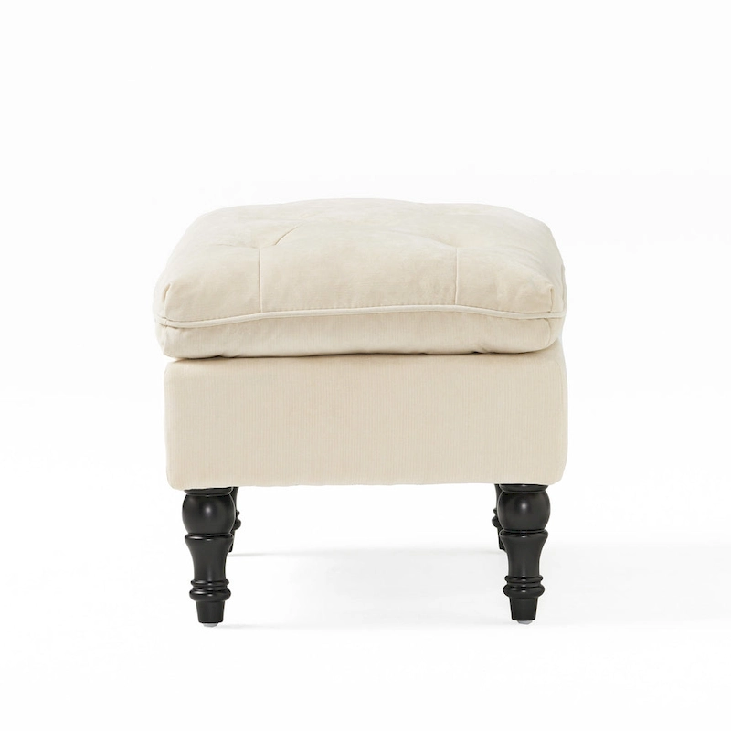 Jeremy Modern Tufted Fabric Pillow Top Ottoman by Christopher Knight Home
