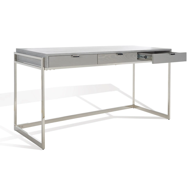 SAFAVIEH Couture Radunka 3-Drawer Smoked Eucalyptus Writing Desk