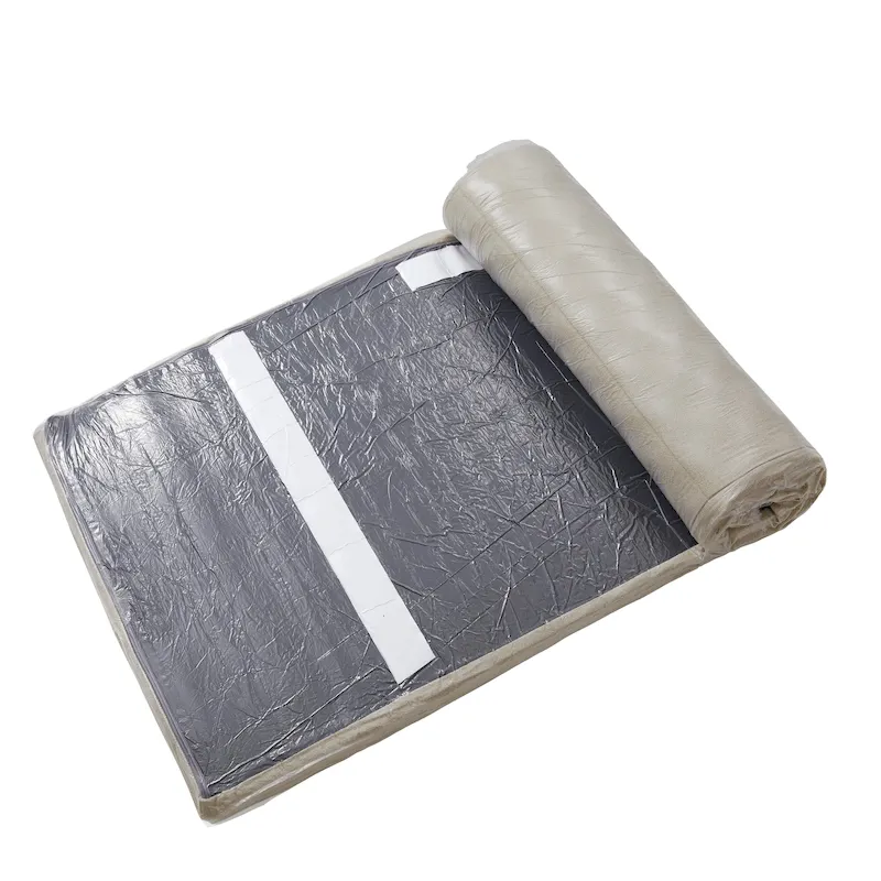 Grey/Beige Wall-Mounted Channel Stitch Upholstered Headboard, Queen/King