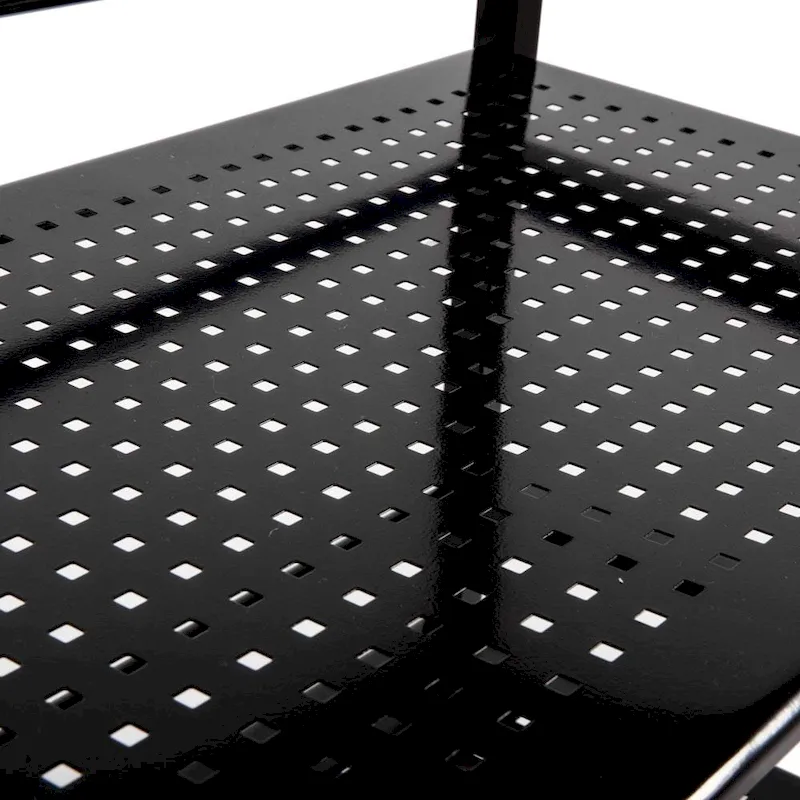 3-tier Rolling Black Utility Cart