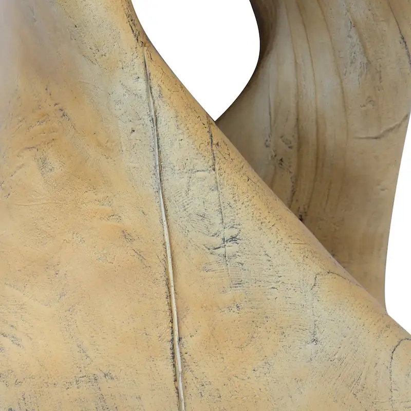 MGO Twist Shape Side Table, Wood-like Texture