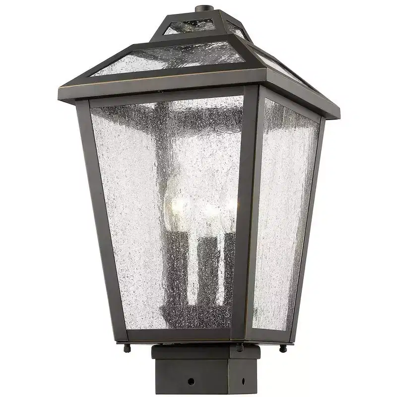Bayland 3-Bulb Outdoor Fixture - Oil Rubbed Bronze, Dimmable, Wet Rated, 9 x 16