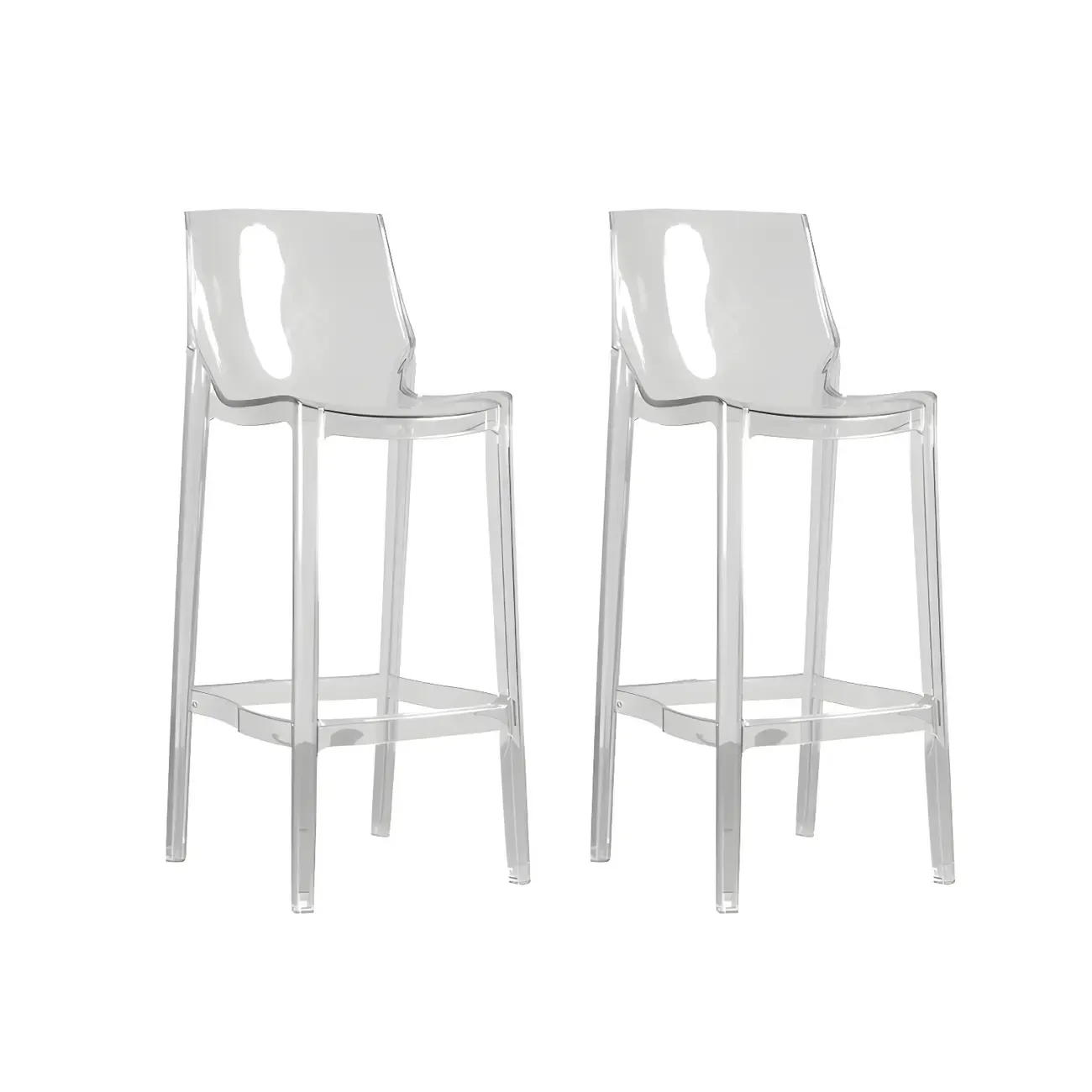 Modern Acrylic Vibrant Durable Colourful Sleek Bar Stool