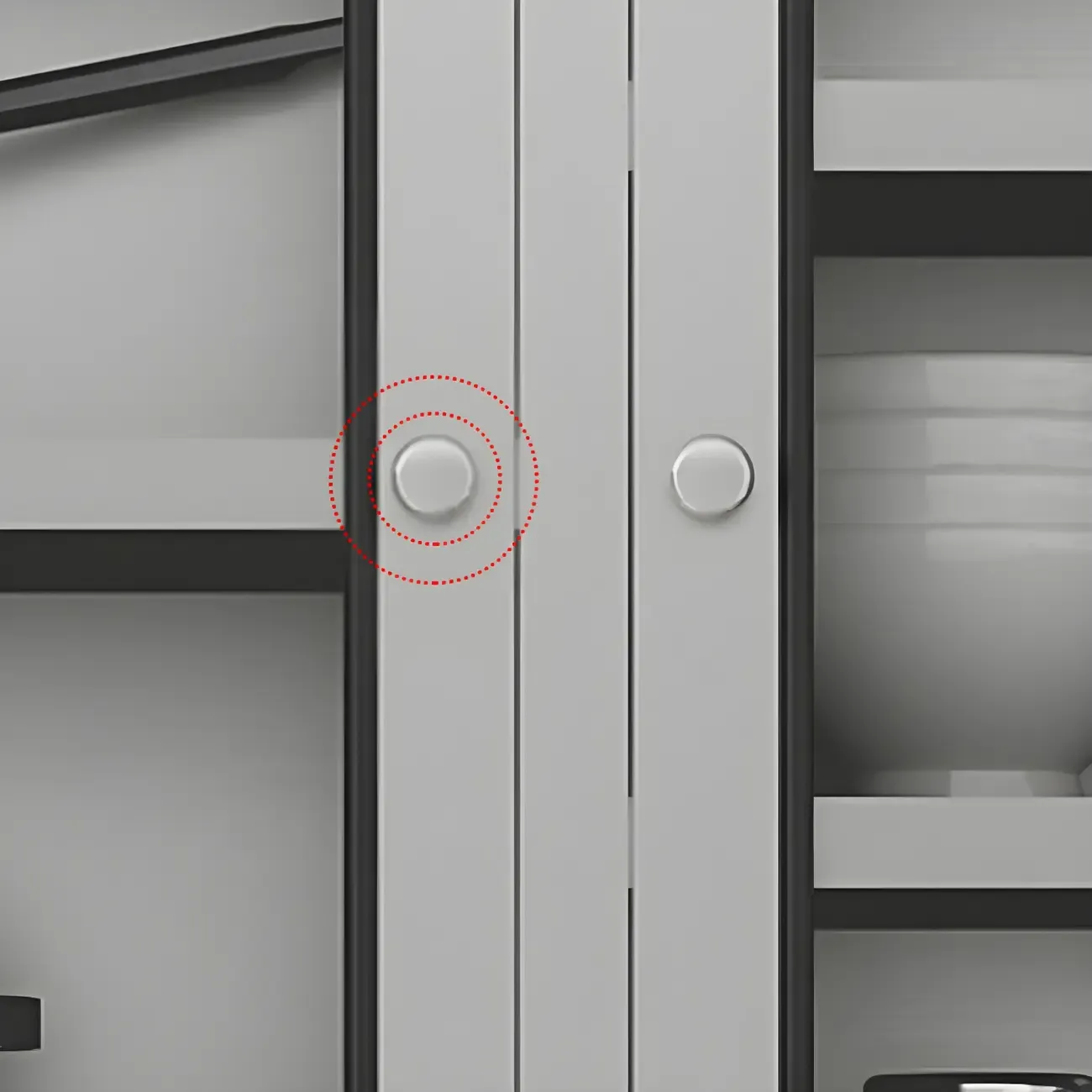 Elegant Stainless Steel Wall-Mounted Display Cabinet