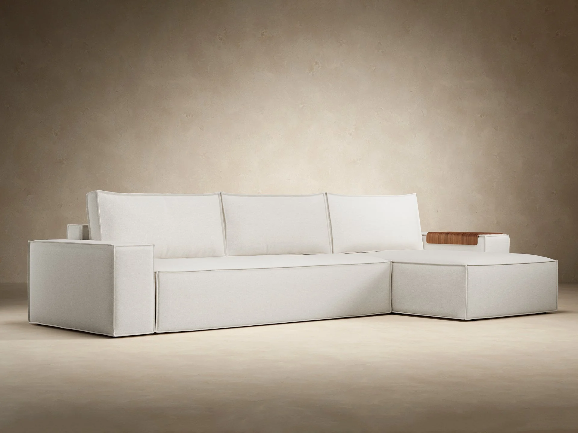 Newilla Wide Arms Sectional Sofa Bed