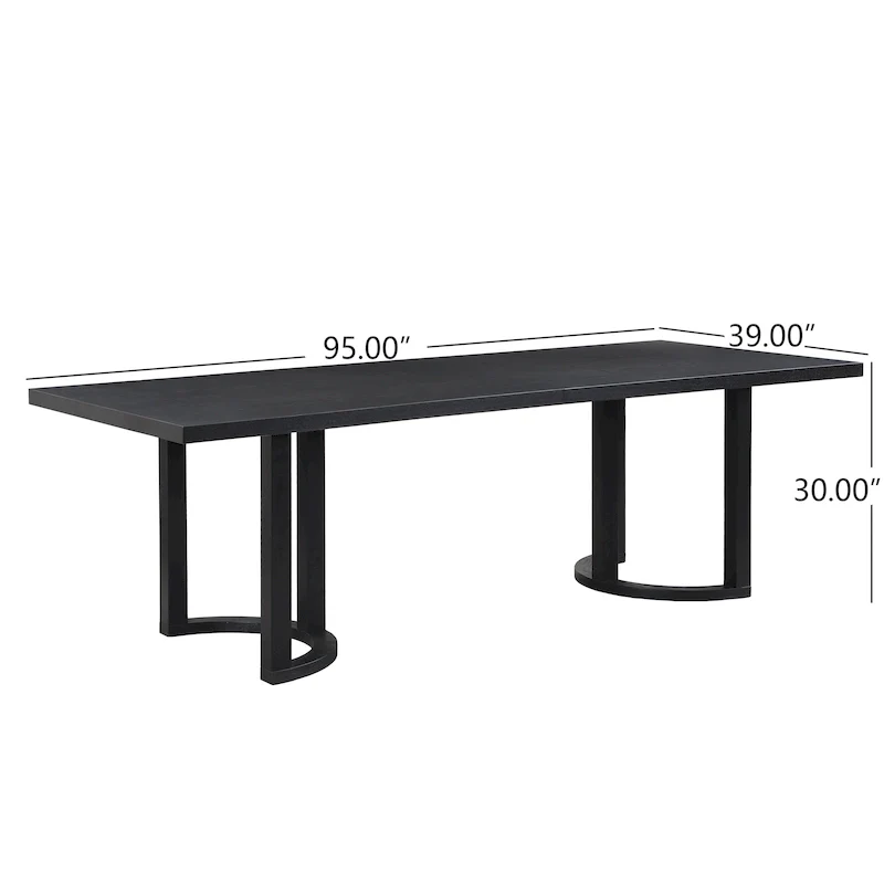 Kenneth Modern 95-Inch Dining Table with U-Shaped Trestle Base by Christopher Knight Home