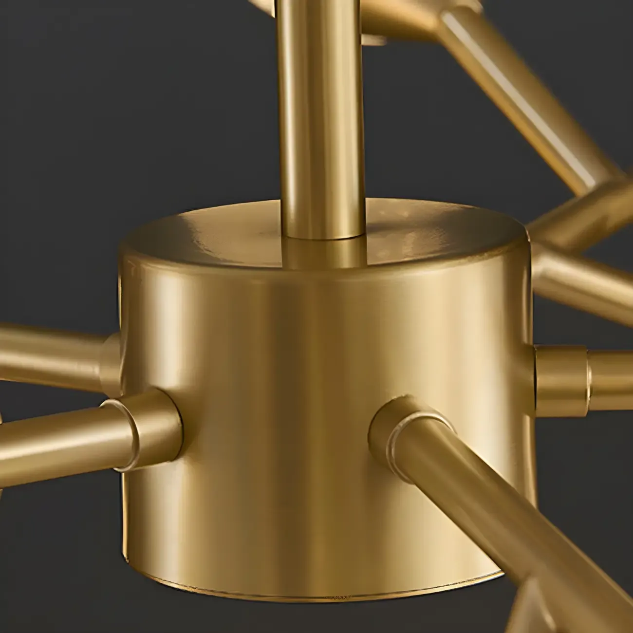 Mid-Century Modern Globe Brass Sputnik Chandelier