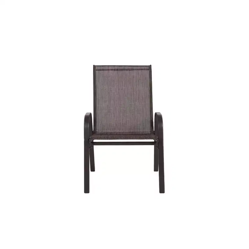 Whisen 4 Piece Patio Chairs with Breathable Textilene Fabric, Armrest High Backrest