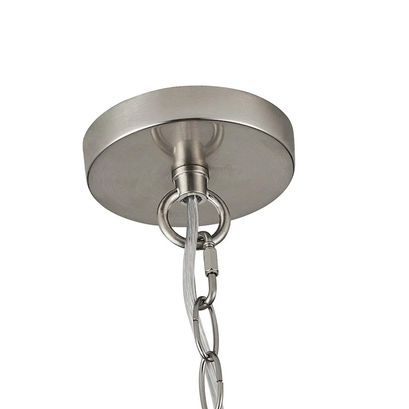 1-Light Cone Brushed Nickel Pendant Lighting - 15.8 D4.3 W75.5 H(Adjustable)