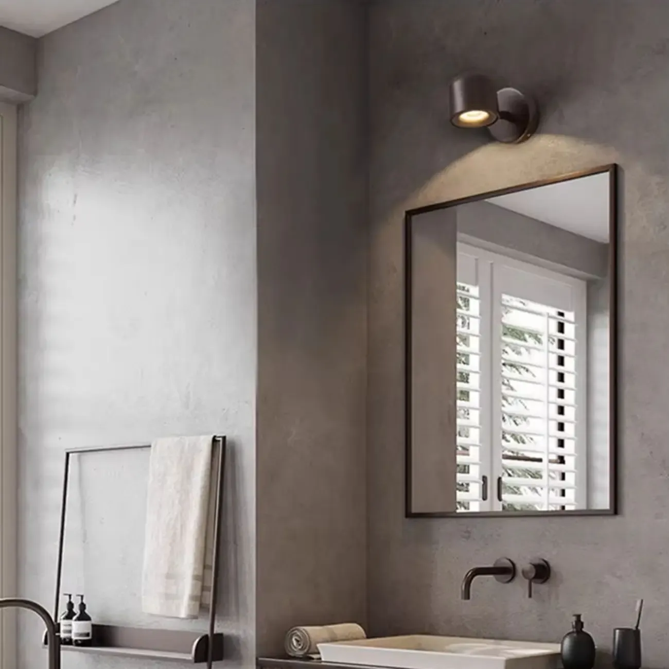 Simple 1-Light Nickel Adjustable Wall Sconce