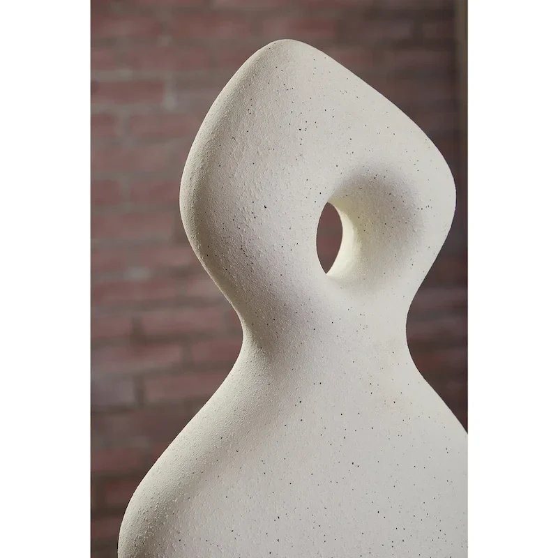 Signature Design by Ashley Arthrow Off-White Sculpture - 8.13 W x 5 D x 14.75 H
