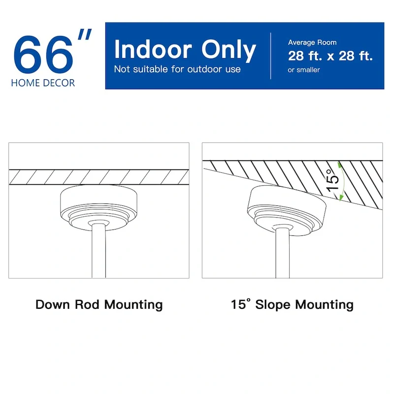66 Integrated LED Ceiling Fan Lighting with Remote - N/A